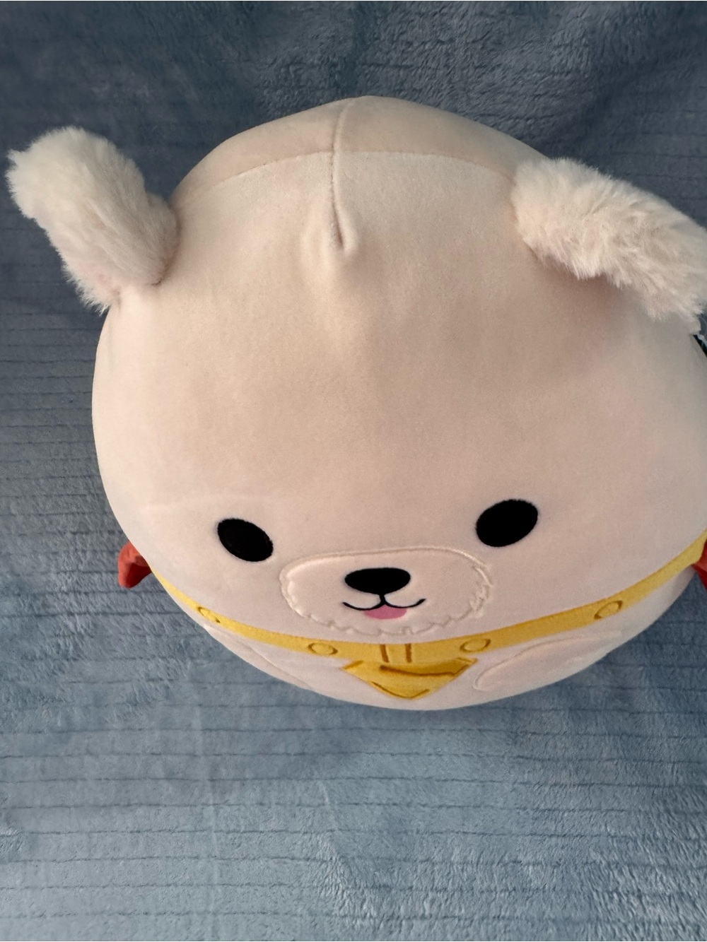 DC Comics White 12” Krypto Squishmallow Plush with Yellow Collar, Red Cape NWT - Picture 4 of 7